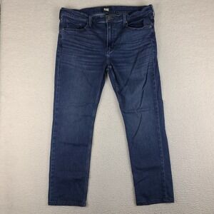 Paige Jeans‎ Mens 36x27 Blue Lennox Slim Straight Ashburn Dark Wash Denim HEMMED